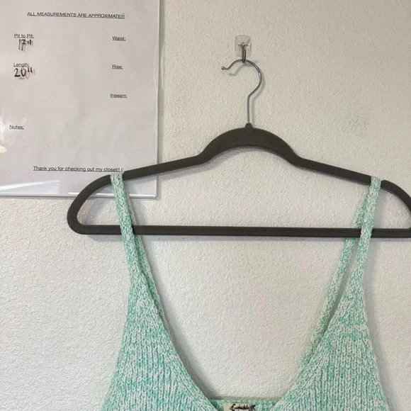Free People Here All‎ Day Brami Tank Top Large Mermaidcore Dainty Boho Festival - Picture 6 of 6